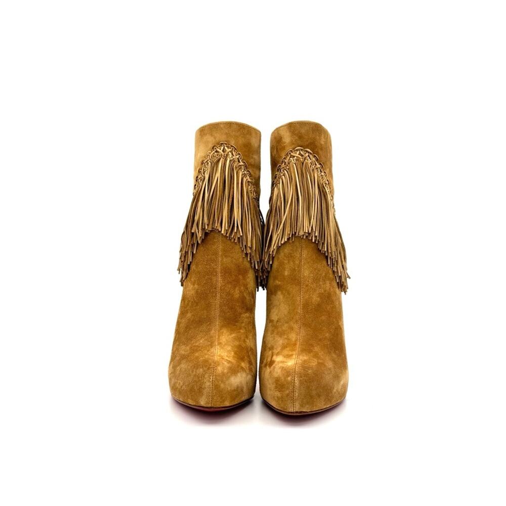 NEW Christian Louboutin Rom 120 Fringe Stiletto Heel Western Style Boots 40.5 - Picture 4 of 7
